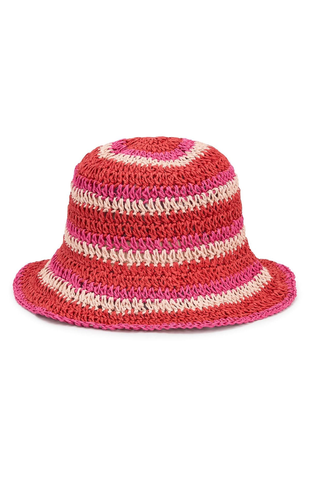 White Fox Aisling Bucket Hat Red/Pink/Light Pink
