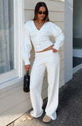 White Fox Kassandra Knit Pants Off White