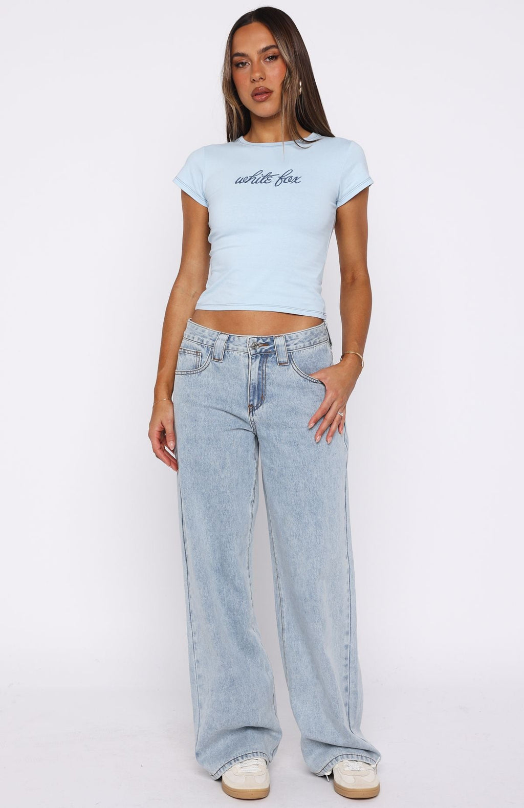 White Fox The Original Baby Tee Blue