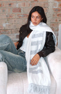 White Fox Falsetto Scarf Grey