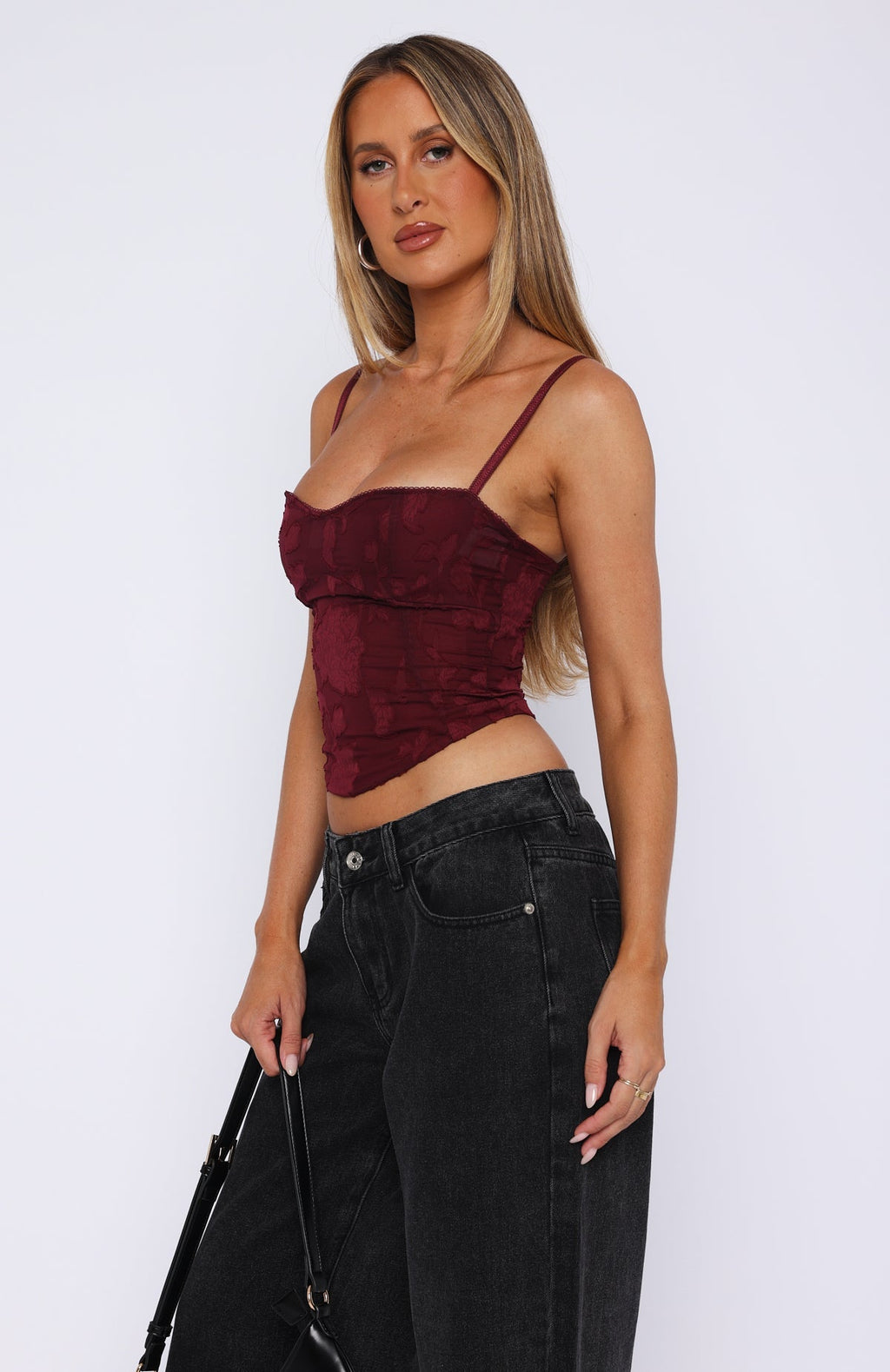 White Fox Broken Dreams Bustier Wine