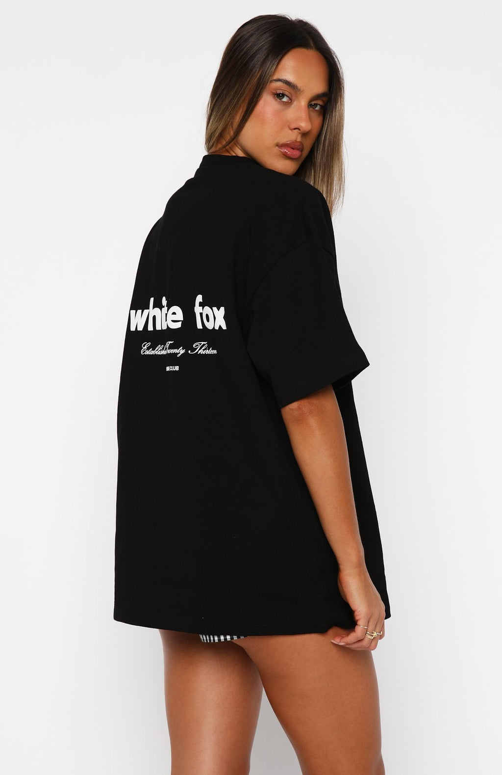 White Fox No Mercy Oversized Tee Black
