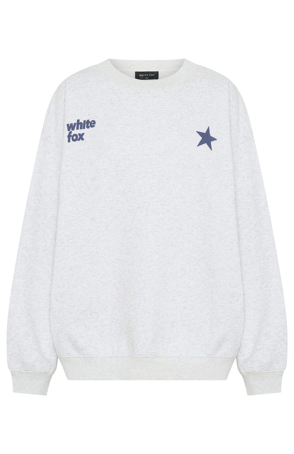 White Fox From The Archives Freya Oversized Sweater Grey Marle