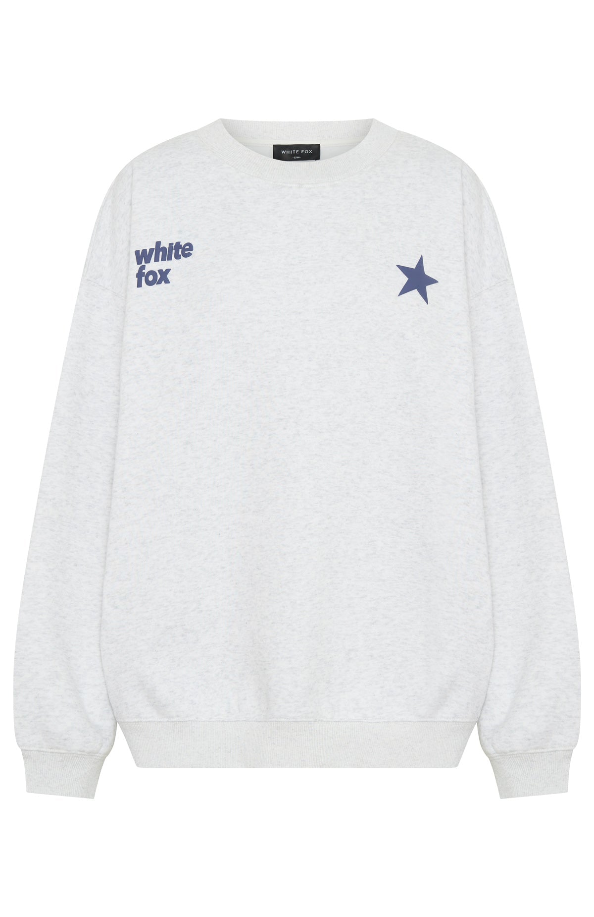 White Fox From The Archives Freya Oversized Sweater Grey Marle