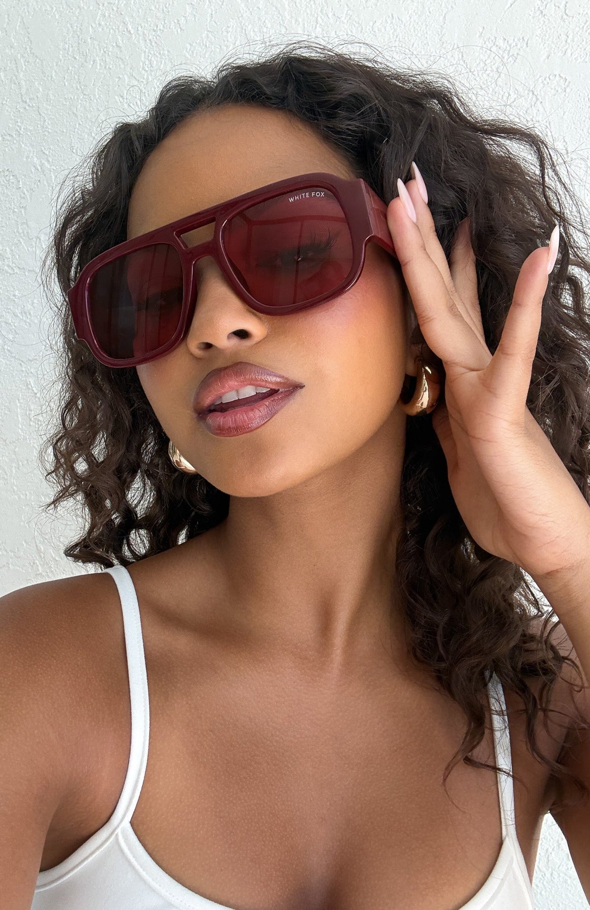 White Fox Tirza Sunglasses Burgundy