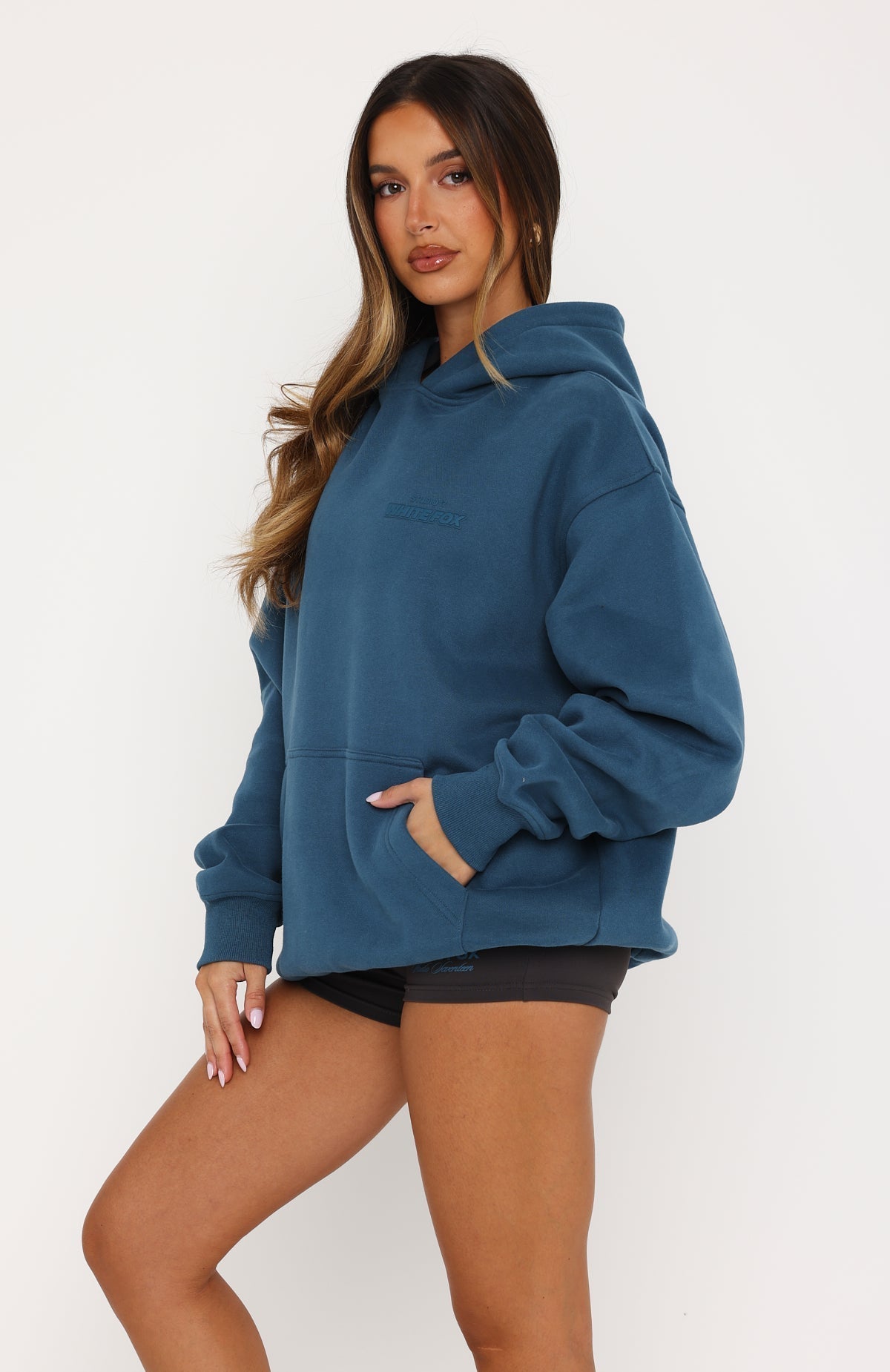 White Fox Studio 17 Spencer Oversized Hoodie Teal