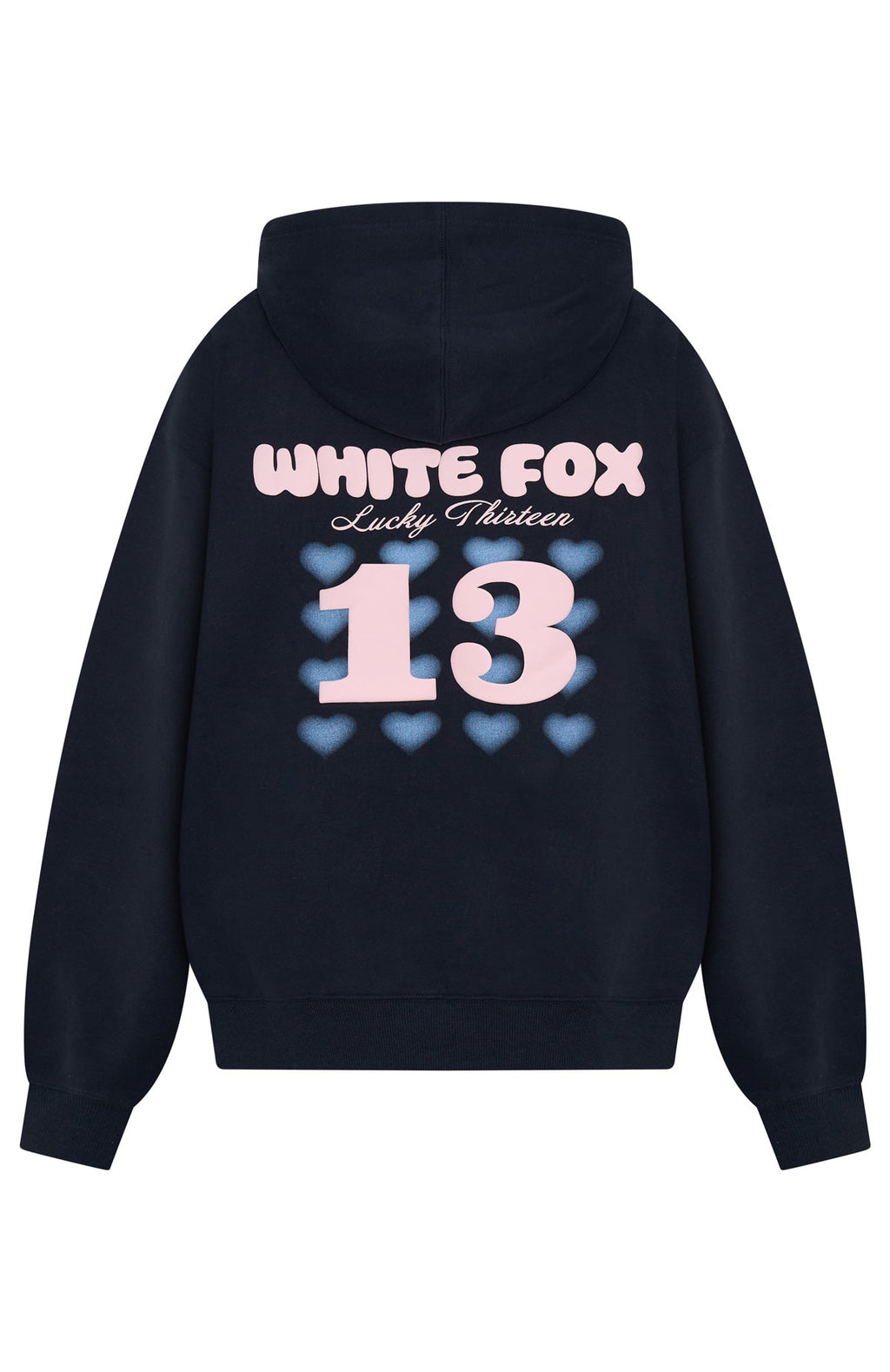 White Fox Lucky Thirteen Charise Zip Front Hoodie Navy