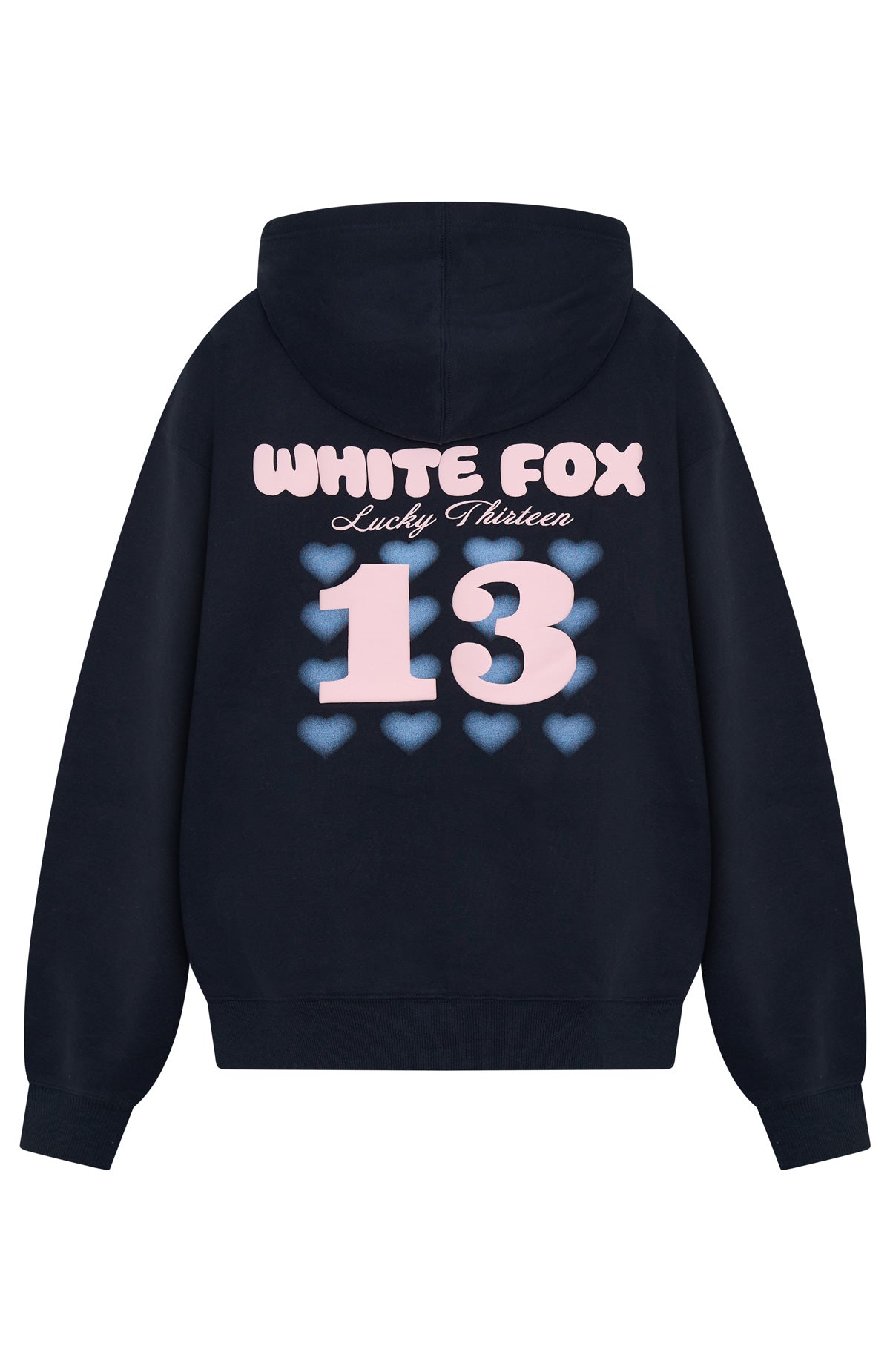 White Fox Lucky Thirteen Charise Zip Front Hoodie Navy