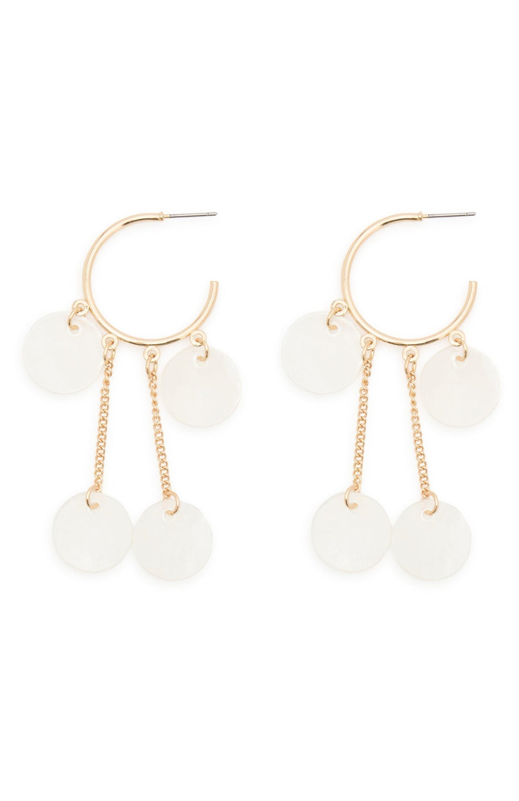 White Fox Makaio Earrings Gold