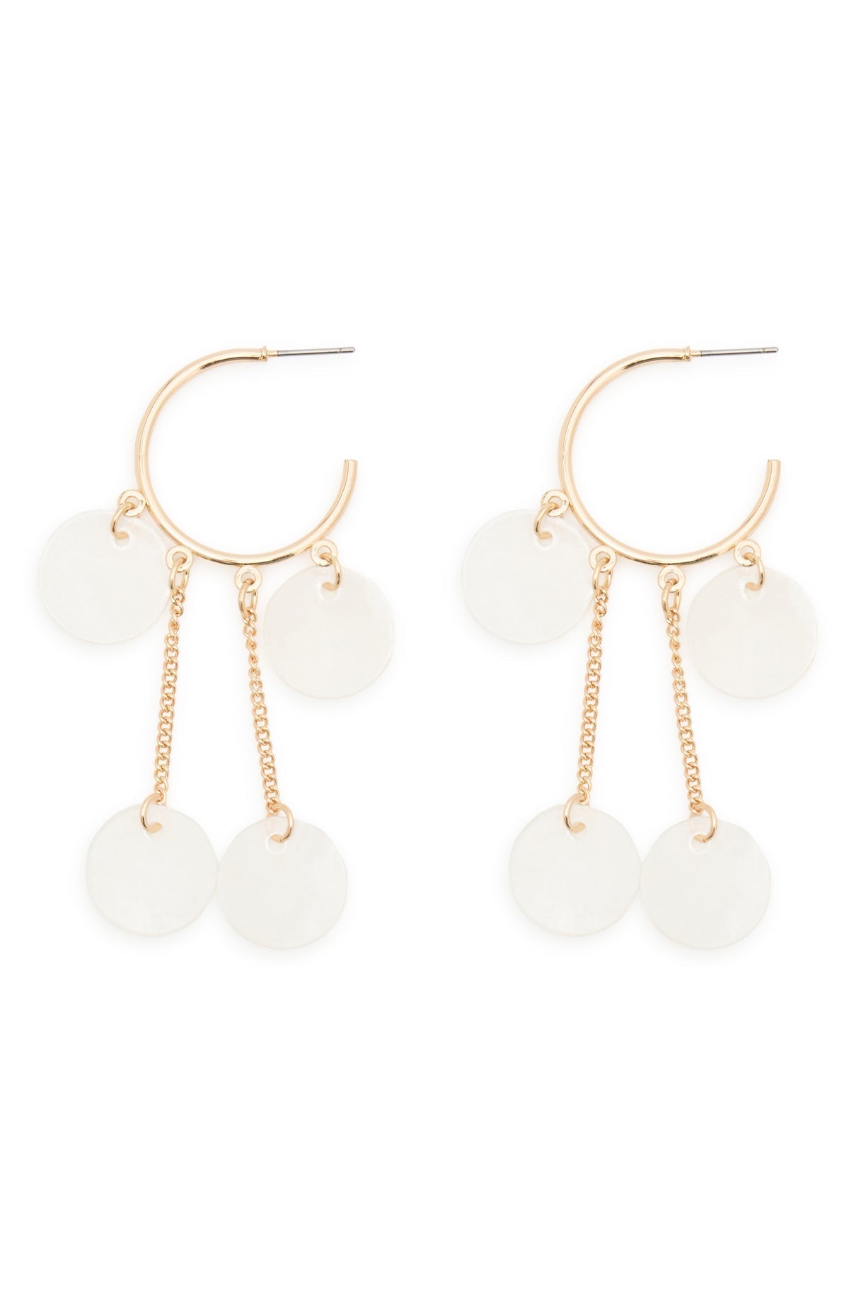 White Fox Makaio Earrings Gold