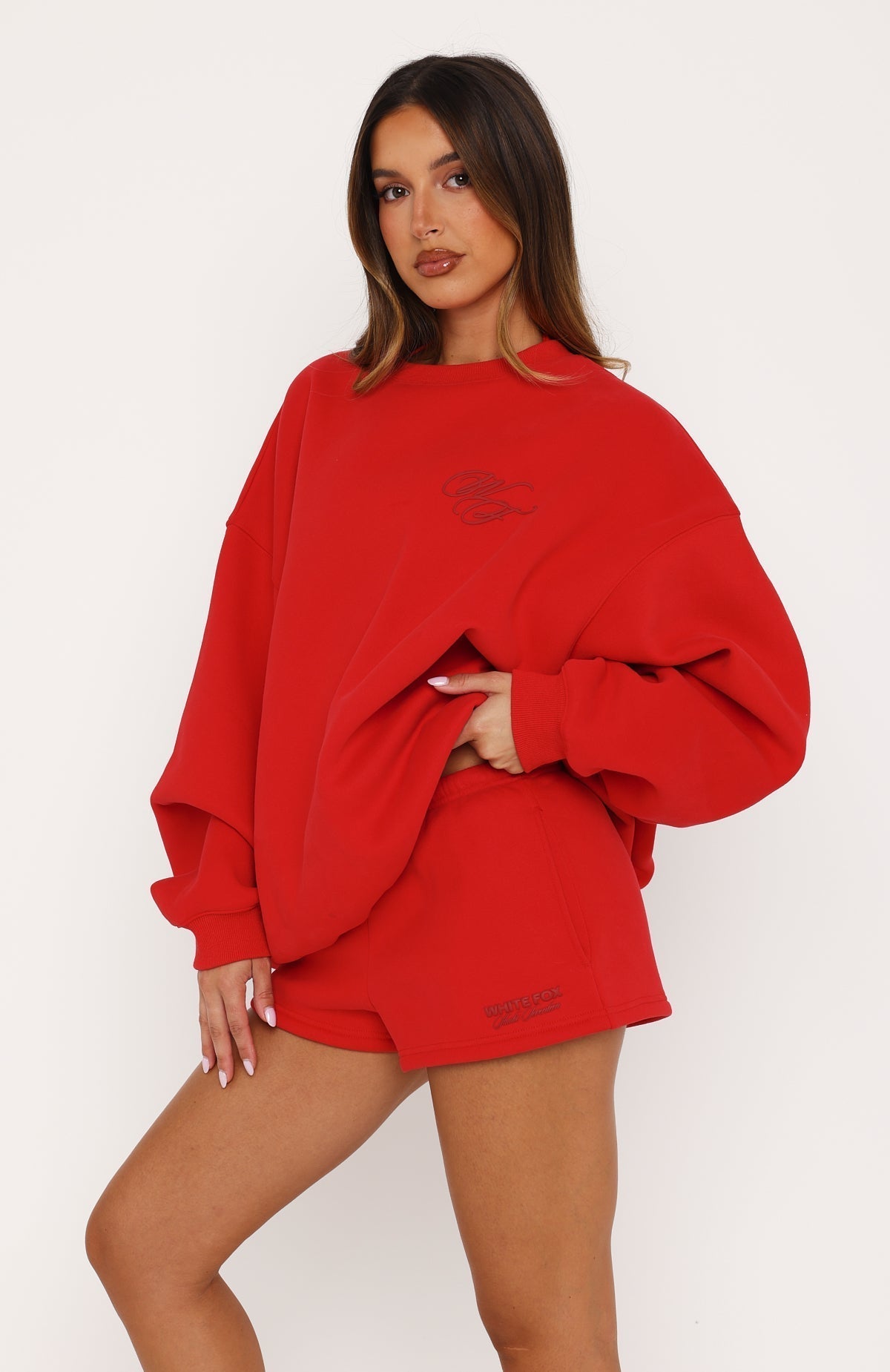 White Fox Studio 17 Raven Lounge Shorts Red