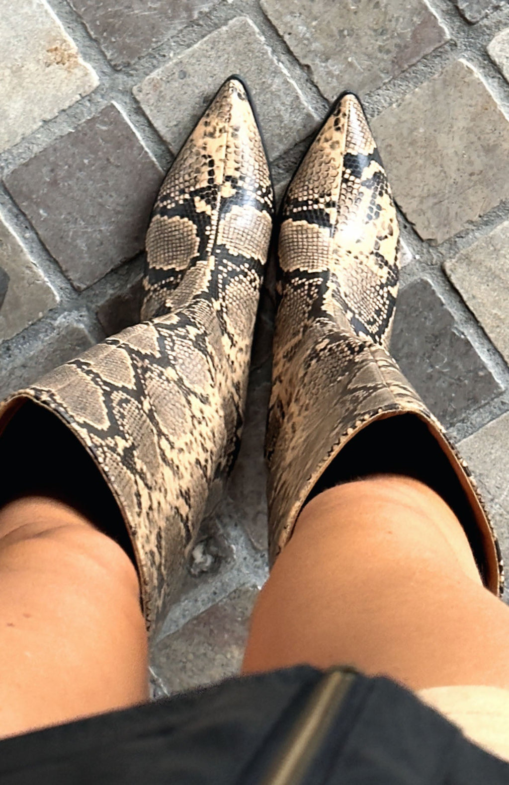 White Fox Juliette Knee High Boots Snake