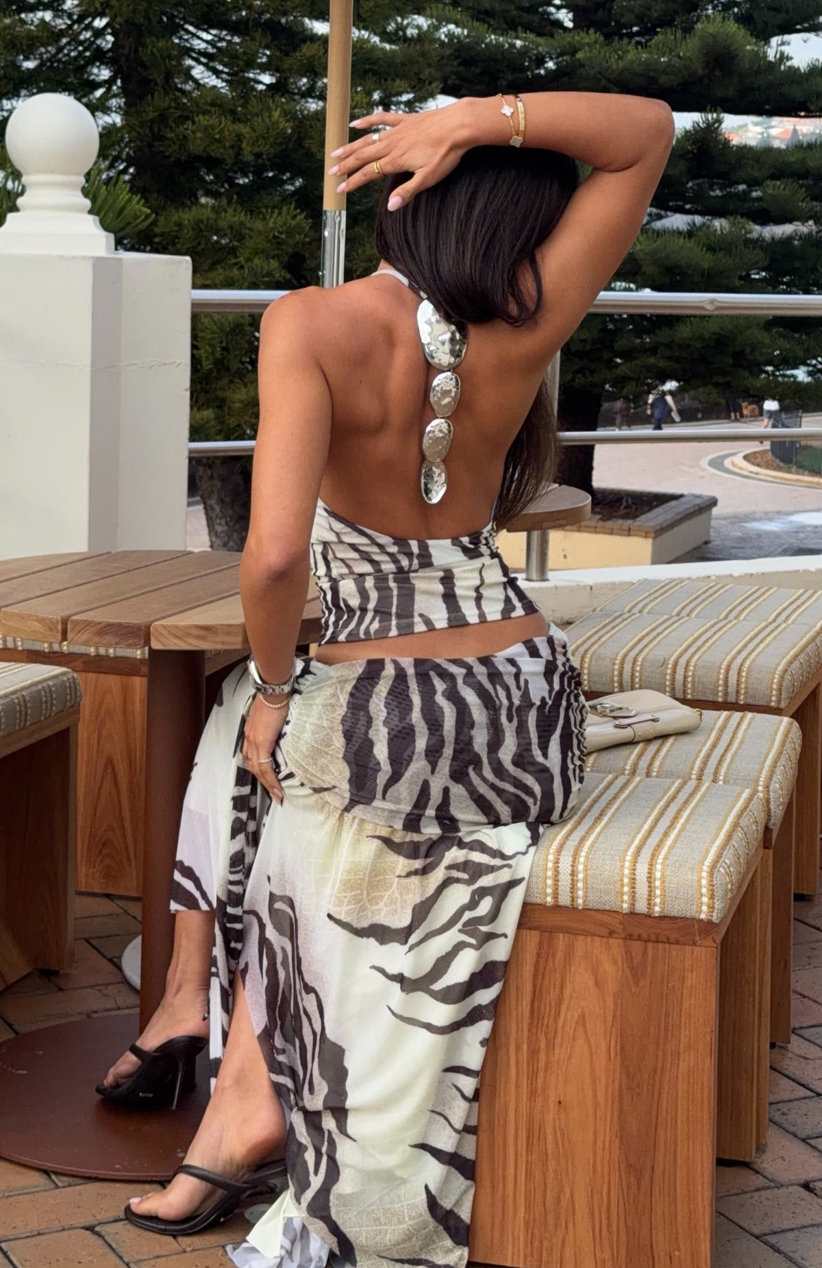 White Fox Celestial Curve Halter Top Savannah