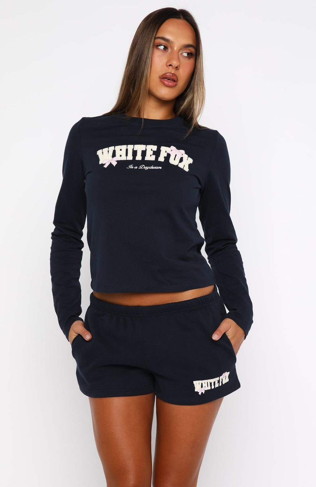 White Fox Daydreamers Madeline Lounge Shorts Navy