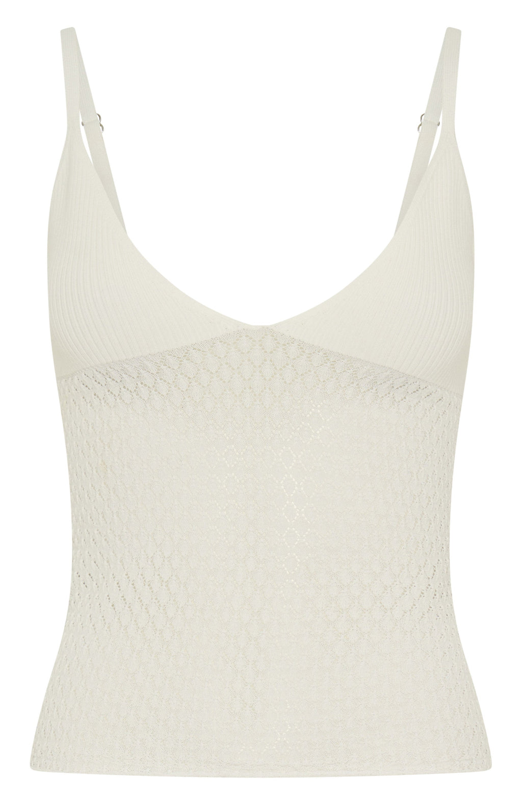 White Fox Stand And Stare Knit Top White