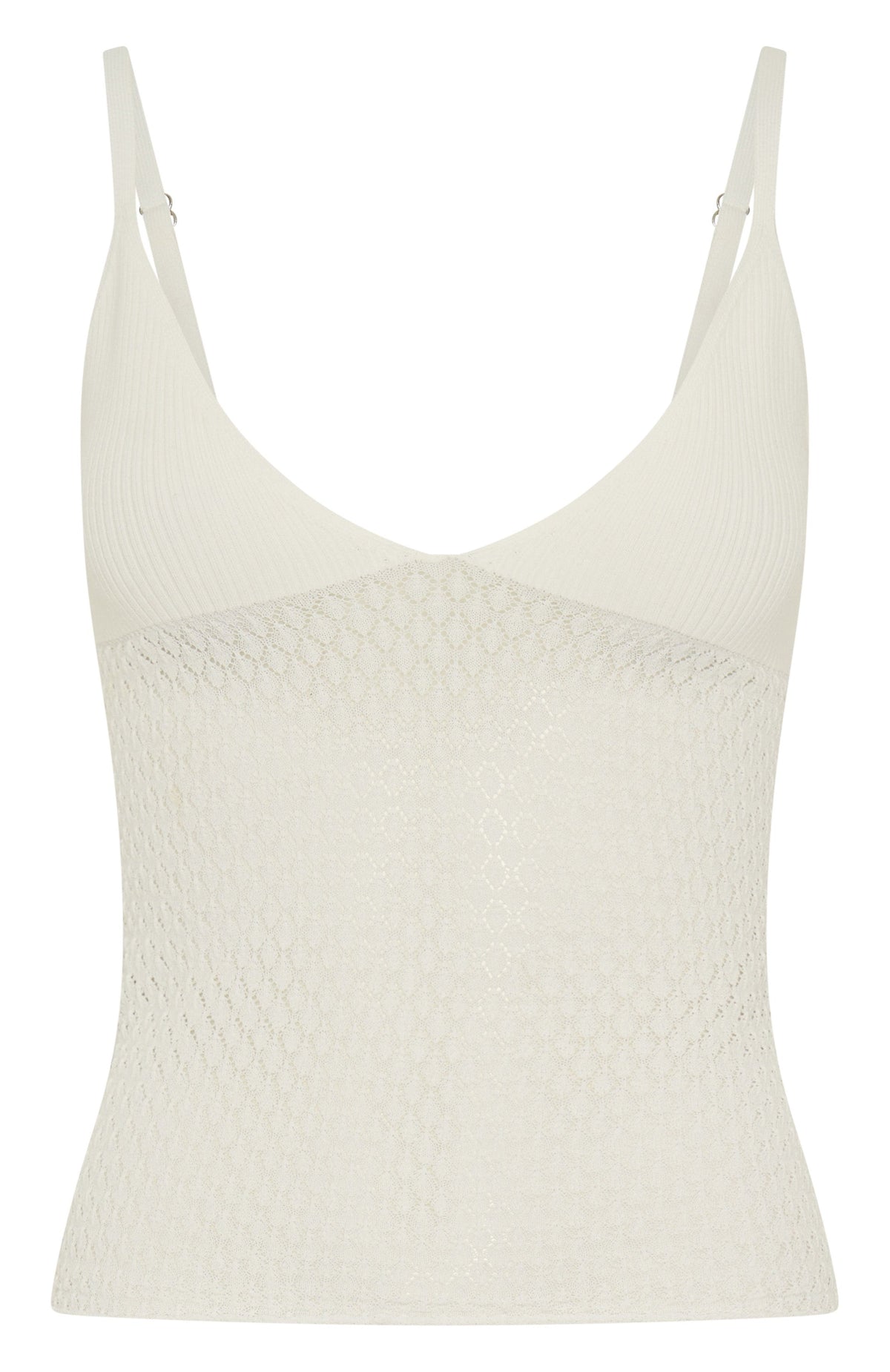 White Fox Stand And Stare Knit Top White