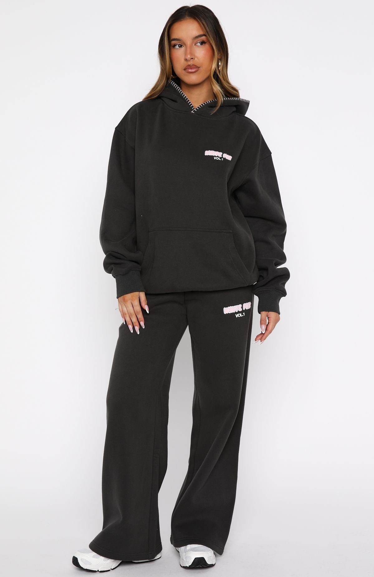 White Fox Vol. 1 Oversized Hoodie Charcoal