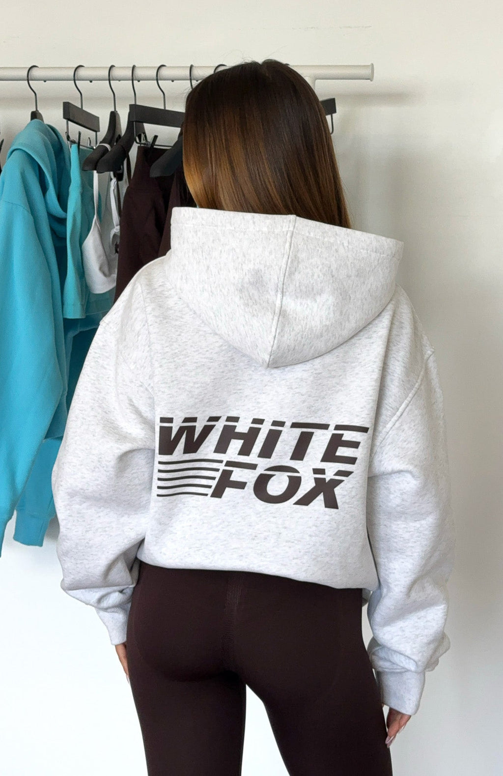 White Fox Name Of The Game Oversized Hoodie Grey Marle