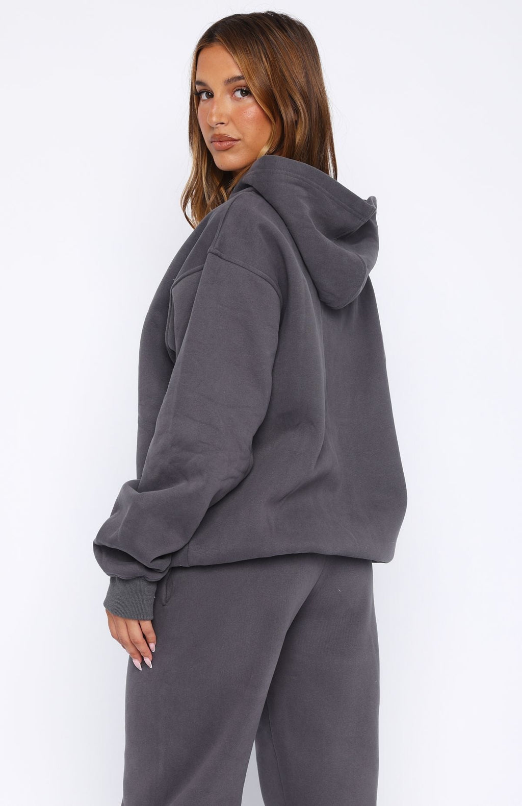 White Fox Core Classic Oversized Hoodie Volcanic