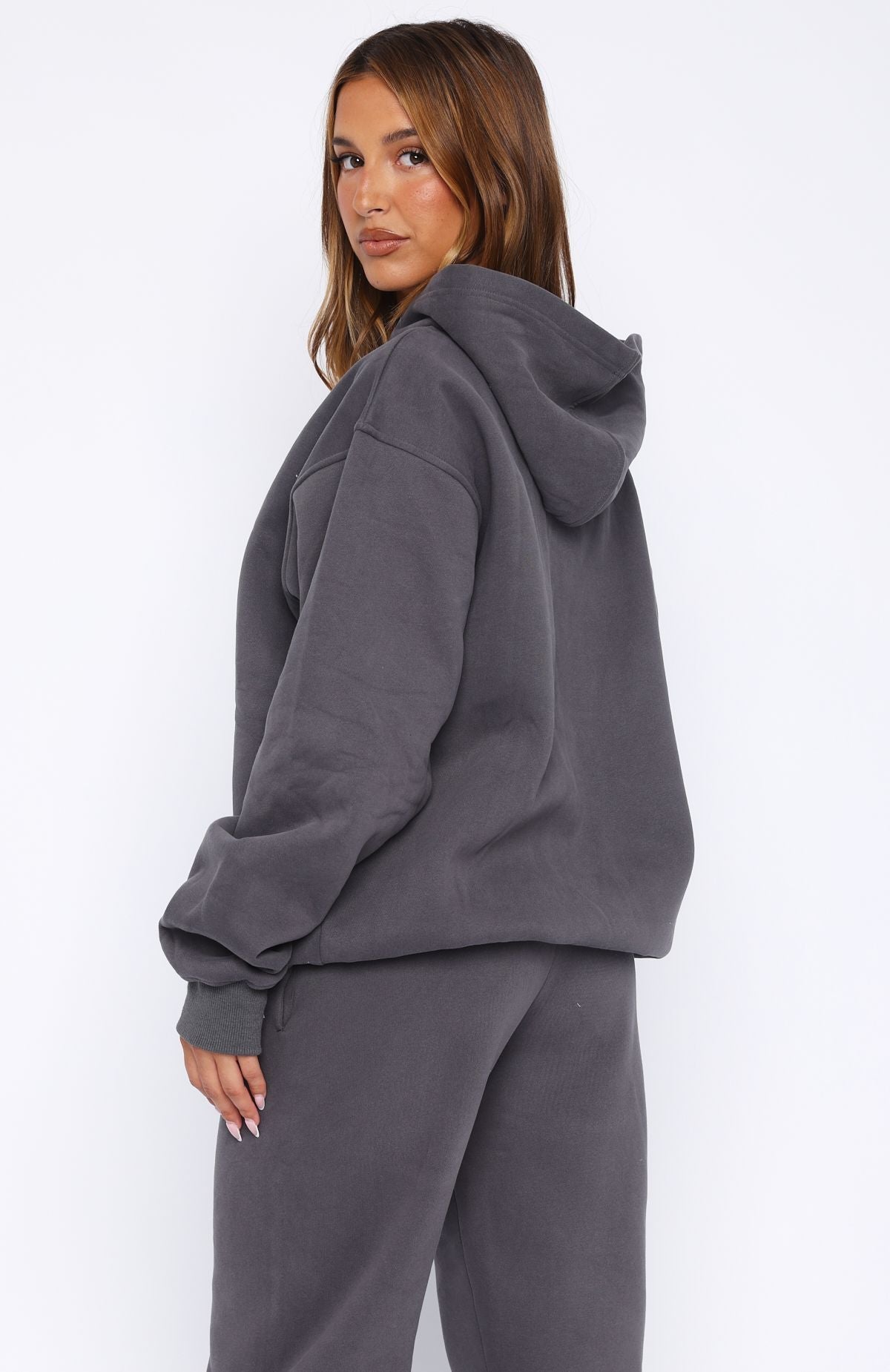 White Fox Core Classic Oversized Hoodie Volcanic