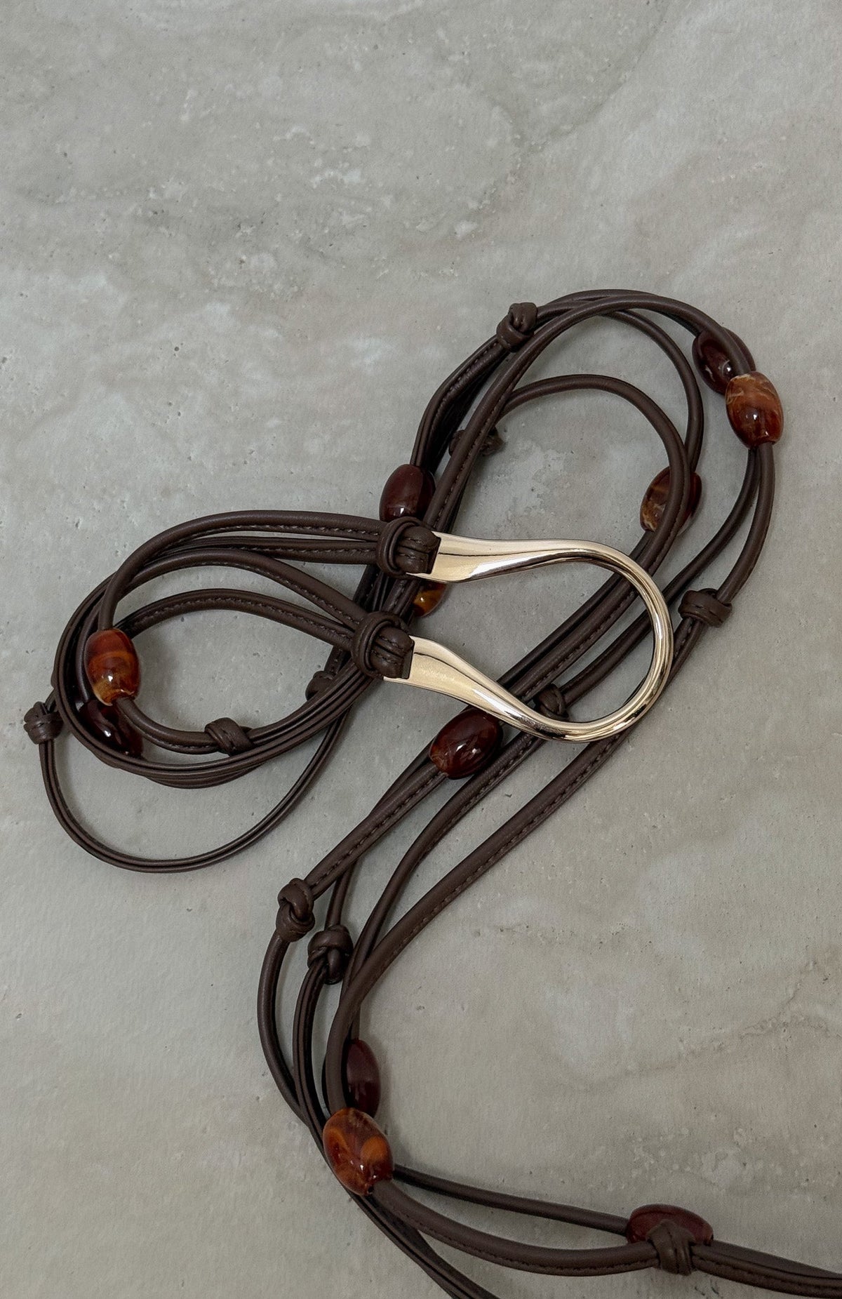 White Fox Sayge Wrap Belt Chocolate