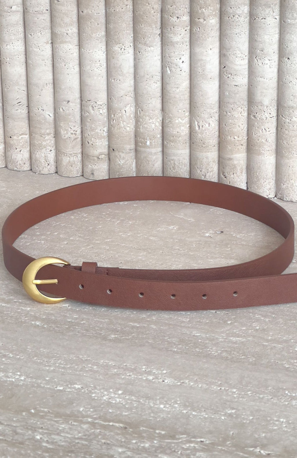 White Fox Titan Belt Burnt Caramel/Vintage Gold