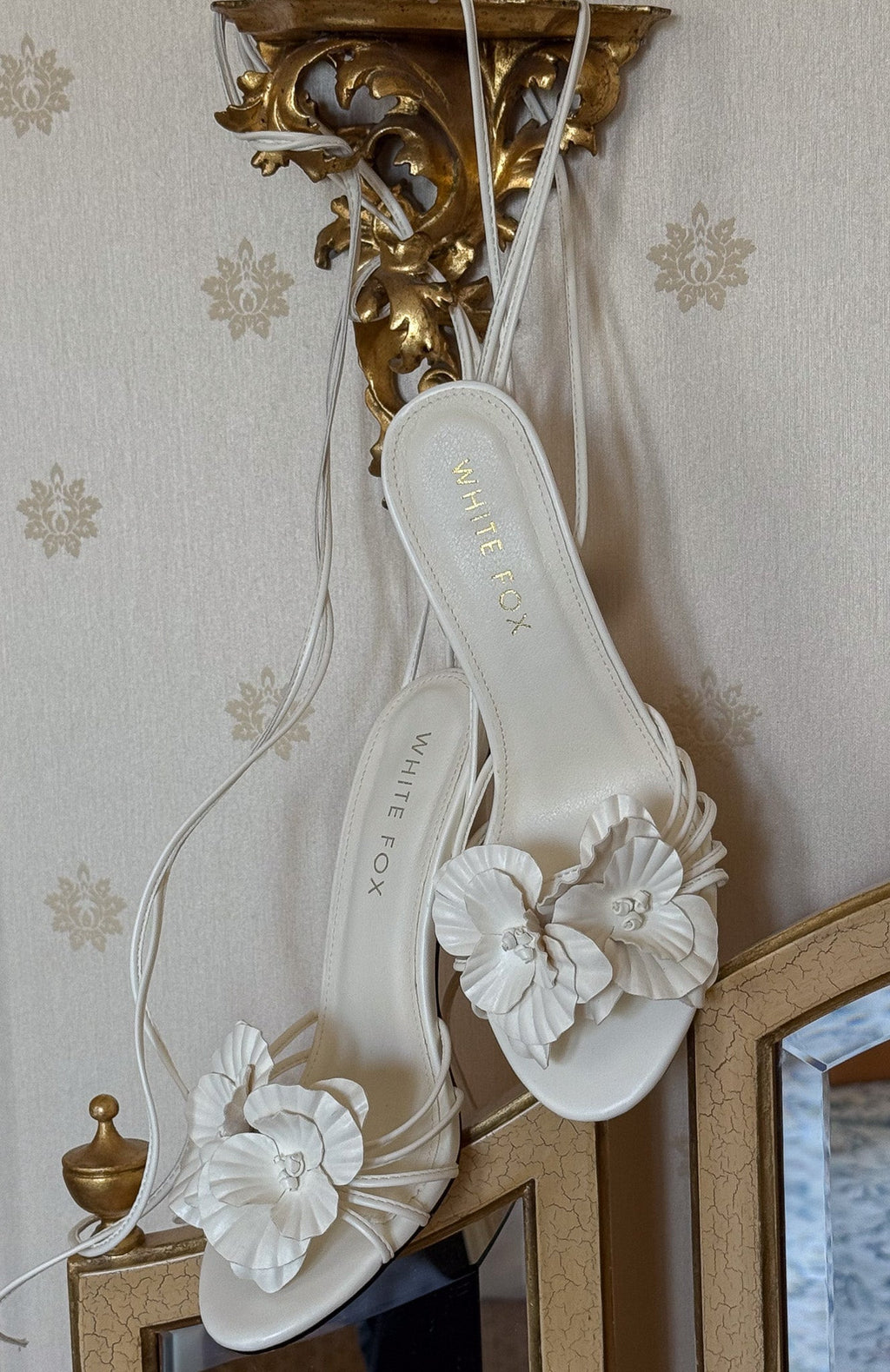 White Fox Tempest Wrap Heels Off White
