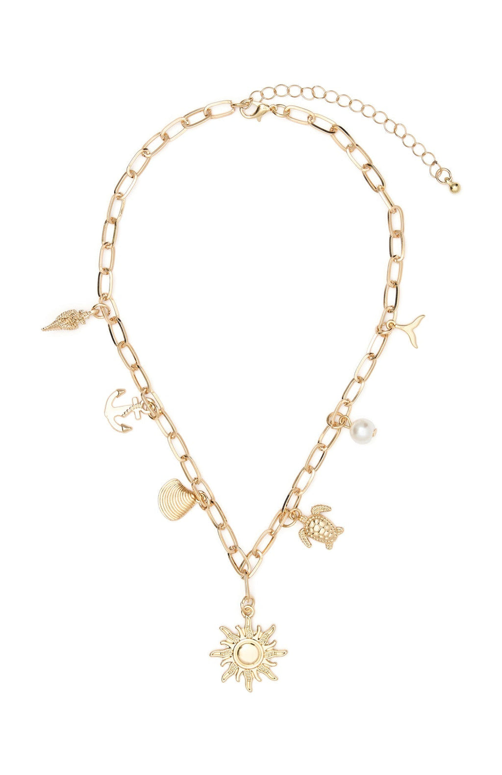 White Fox Mayer Necklace 3 Piece Set Gold
