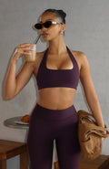 White Fox Physical Sports Bra Midnight Plum
