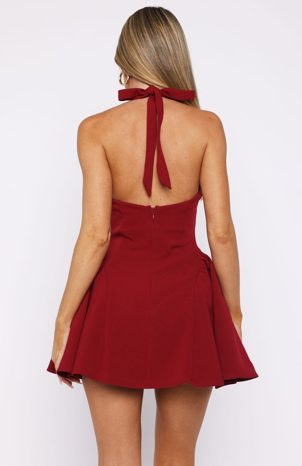 White Fox Living In A Memory Mini Dress Red