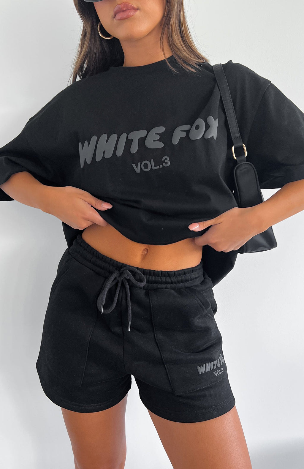 White Fox Offstage Lounge Shorts Onyx