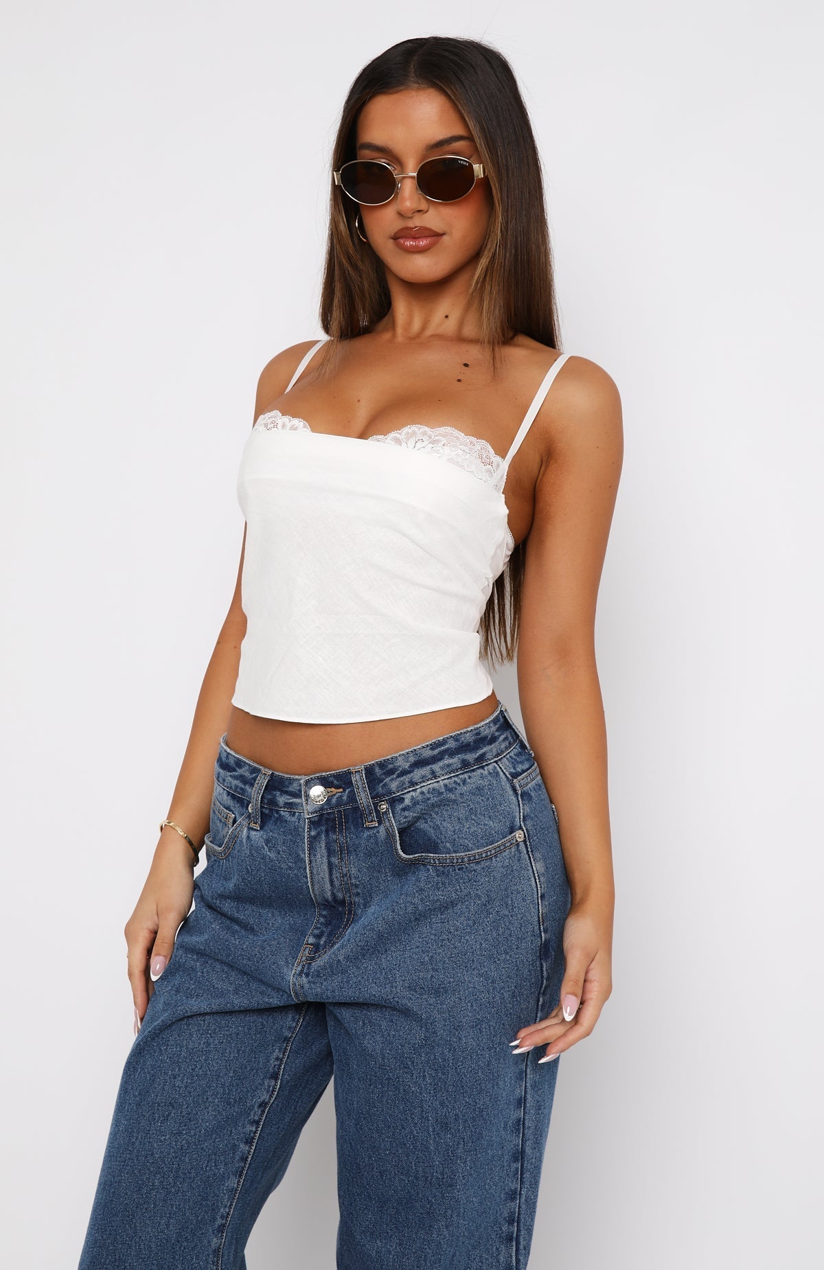 White Fox Tell Me All About It Top White