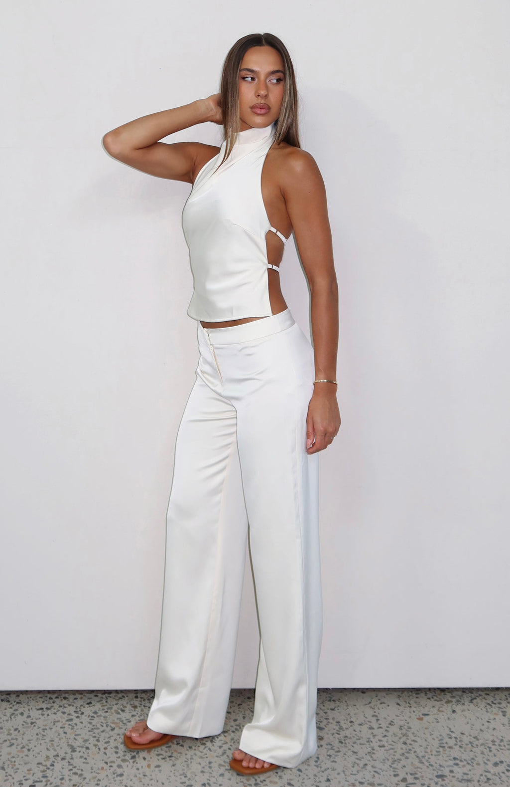 White Fox Time Passes Dress Pants Pearl