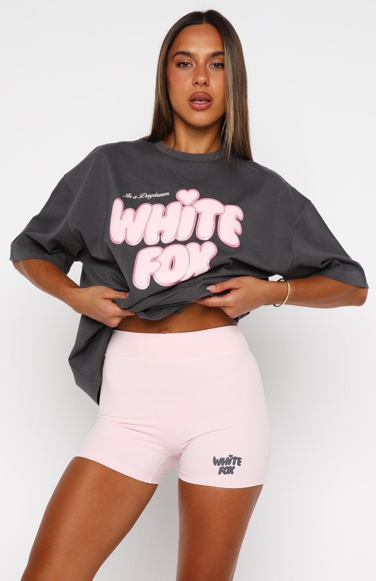 White Fox Daydreamers Angelina Bike Shorts Soft Pink