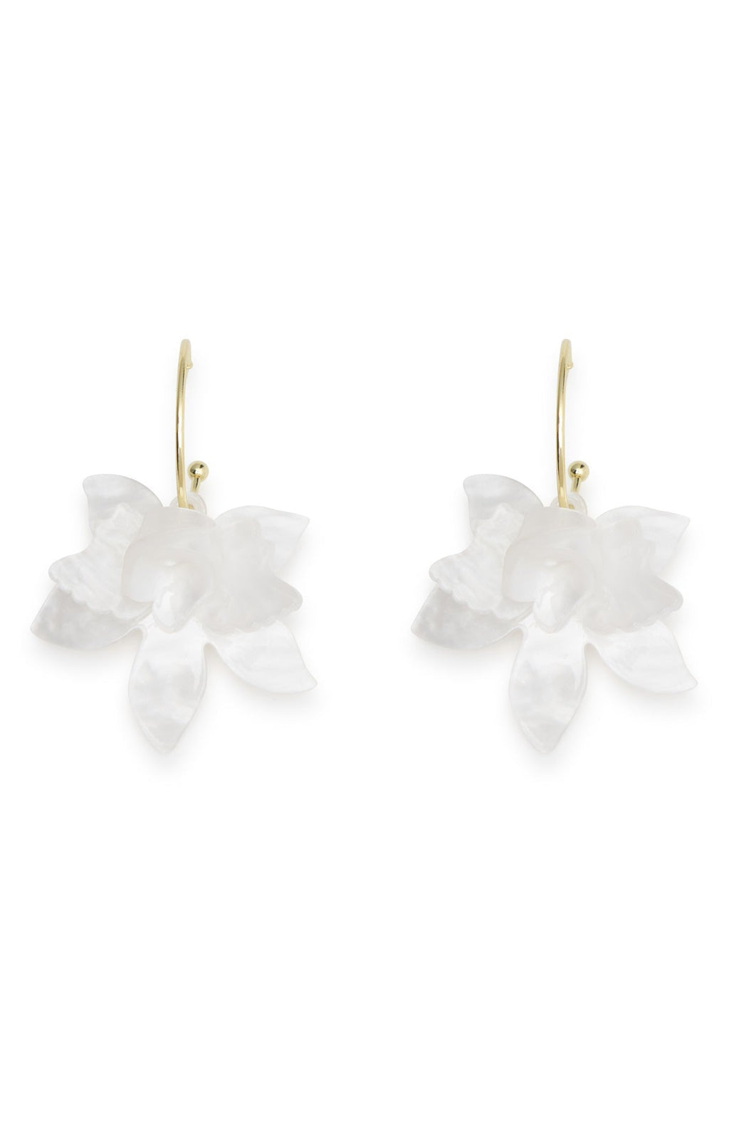 White Fox Vivian Earrings White/Gold