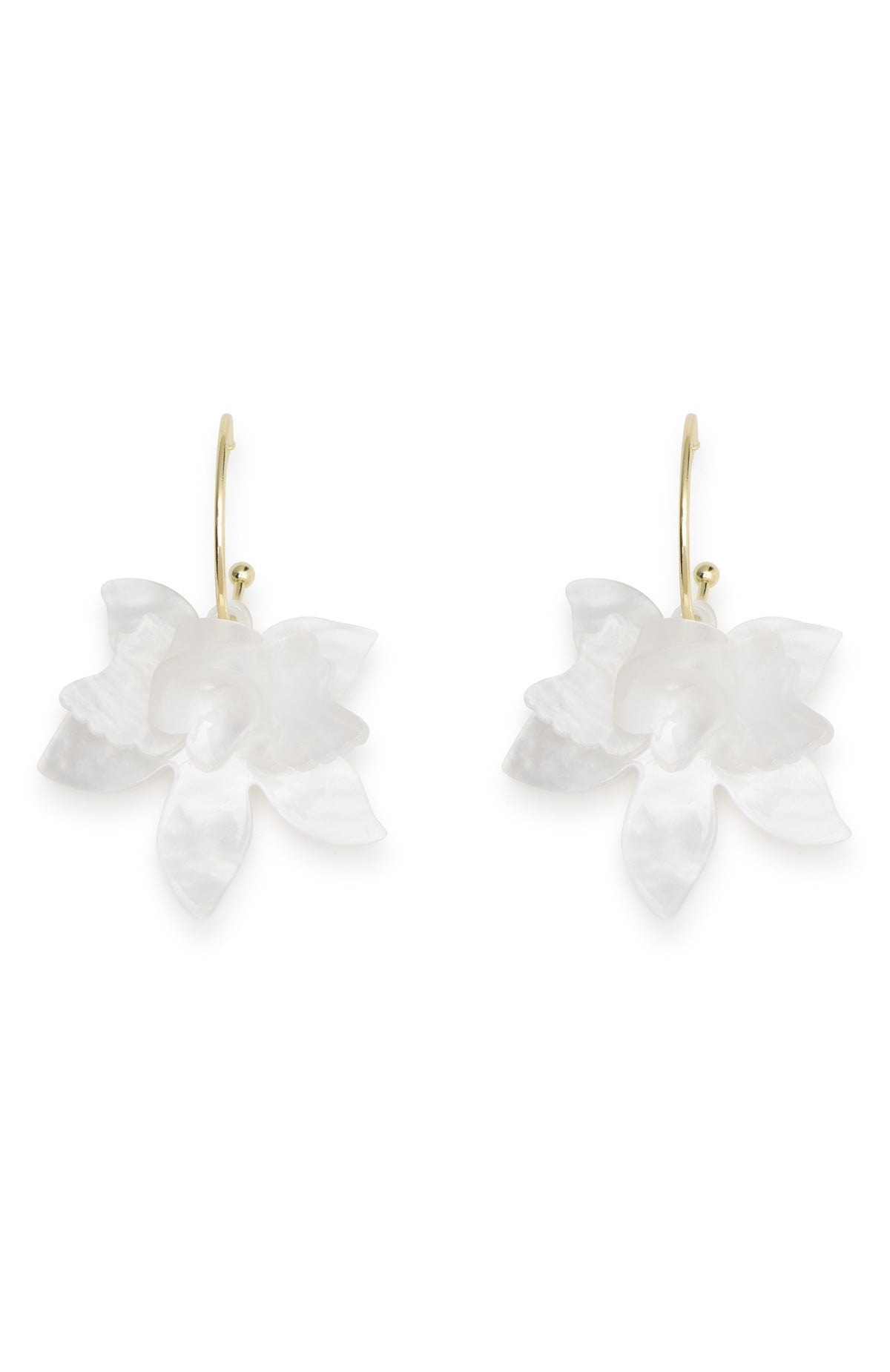White Fox Vivian Earrings White/Gold