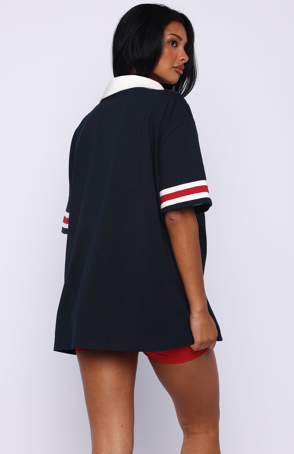White Fox Break It Up Oversized Jersey Navy