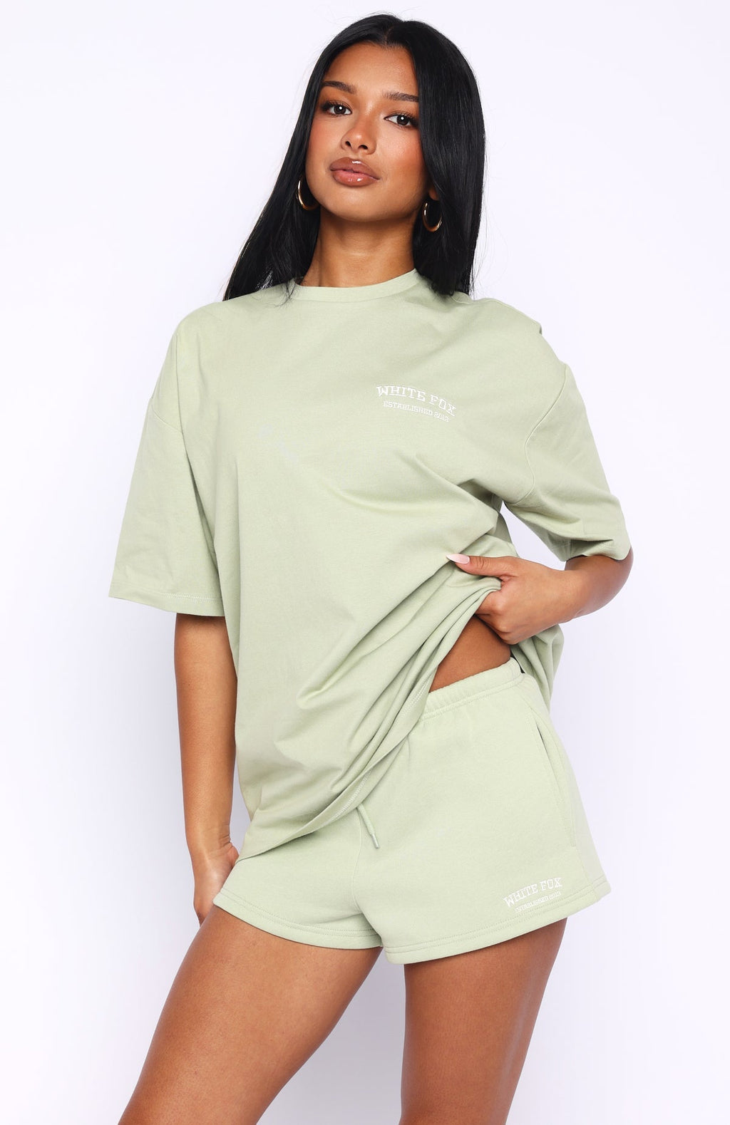White Fox Can't Miss It Lounge Shorts Sage