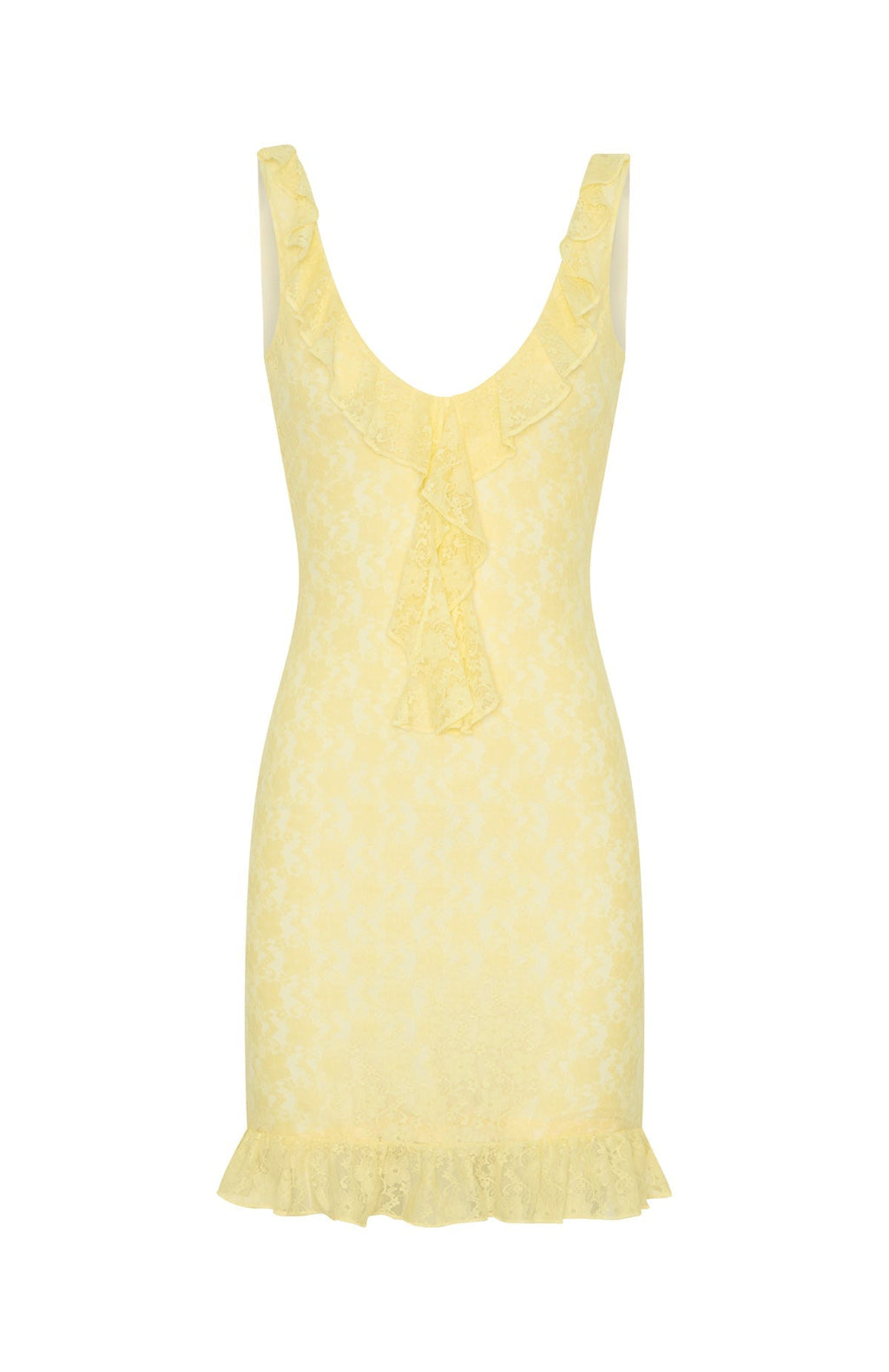 White Fox Take A Bow Mini Dress Lemon