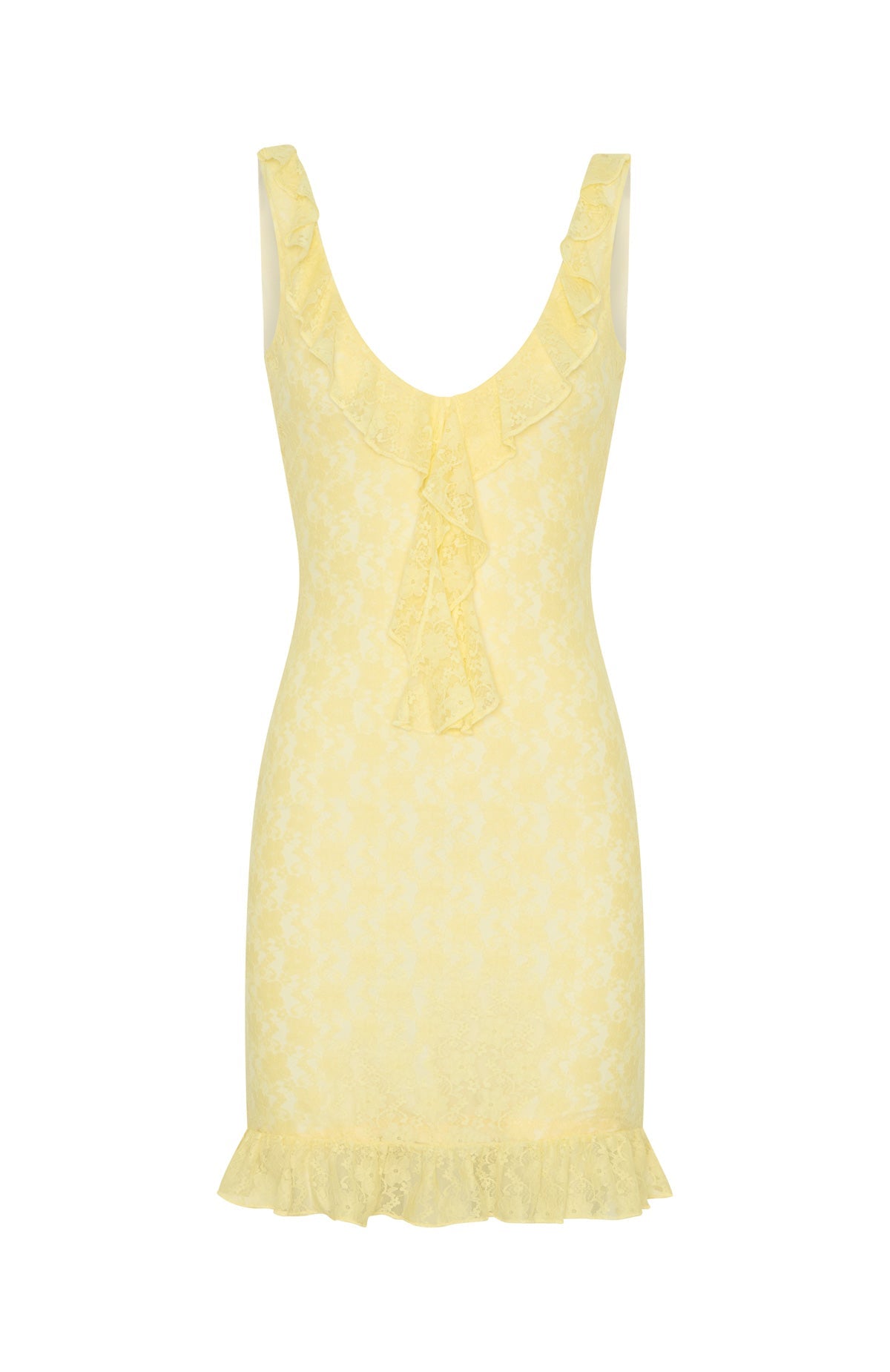White Fox Take A Bow Mini Dress Lemon