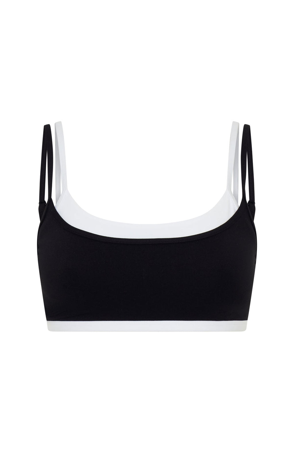 White Fox All The Glory Sports Bra Black/White