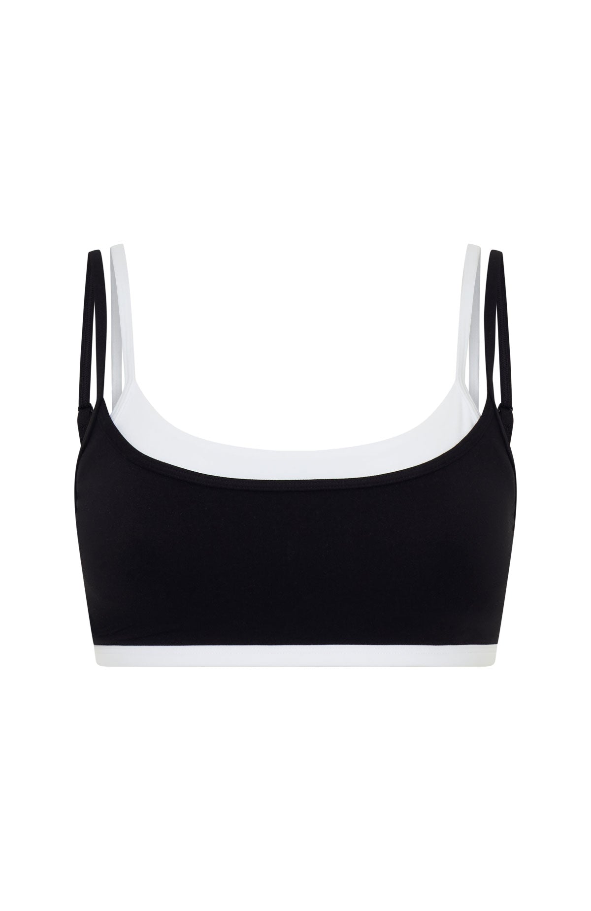 White Fox All The Glory Sports Bra Black/White