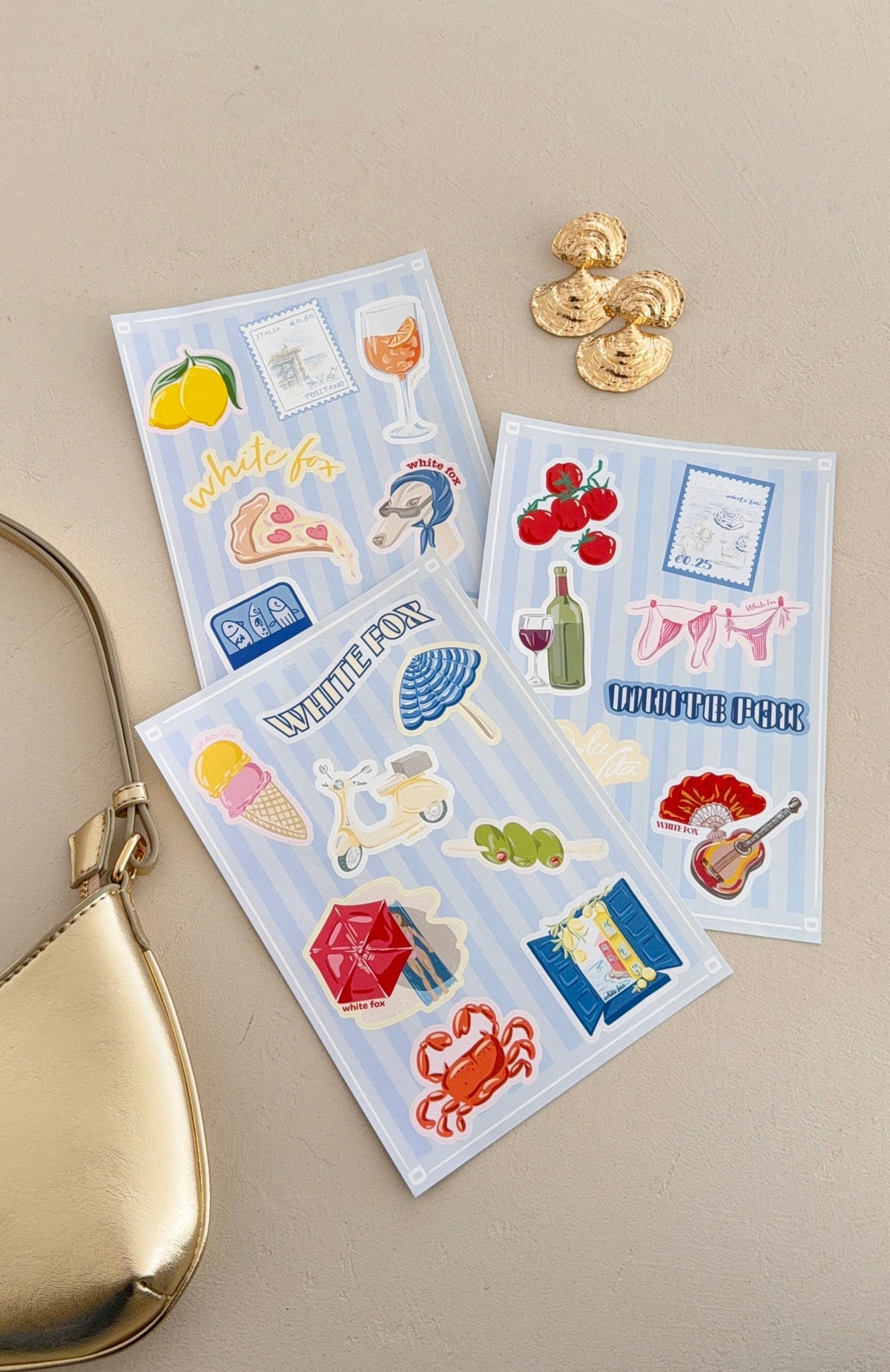 White Fox Euro Summer Sticker Pack Mixed
