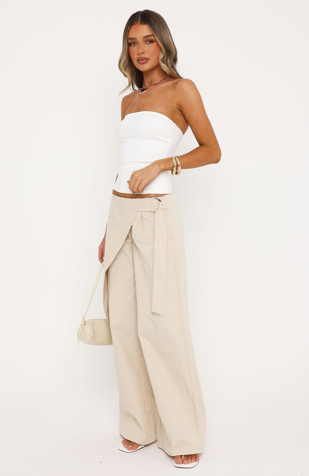 White Fox Suit Yourself Pants Beige