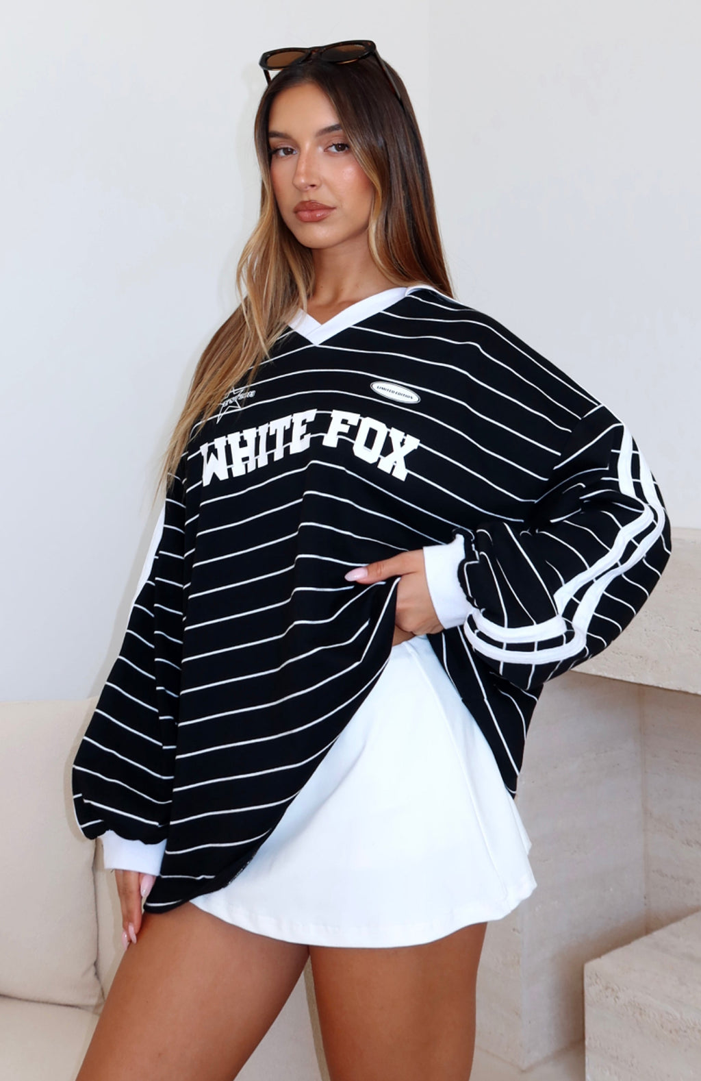 White Fox Come My Way Long Sleeve Jersey Black