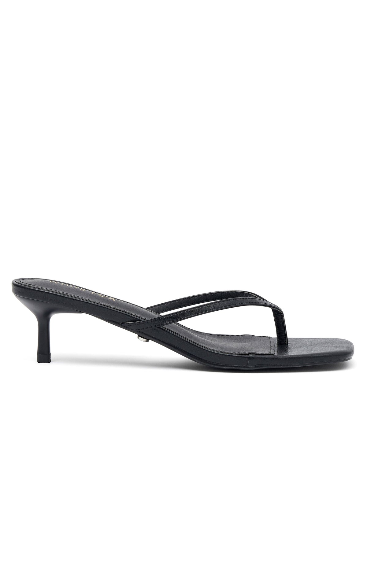 White Fox Hamptons Thong Heels Black