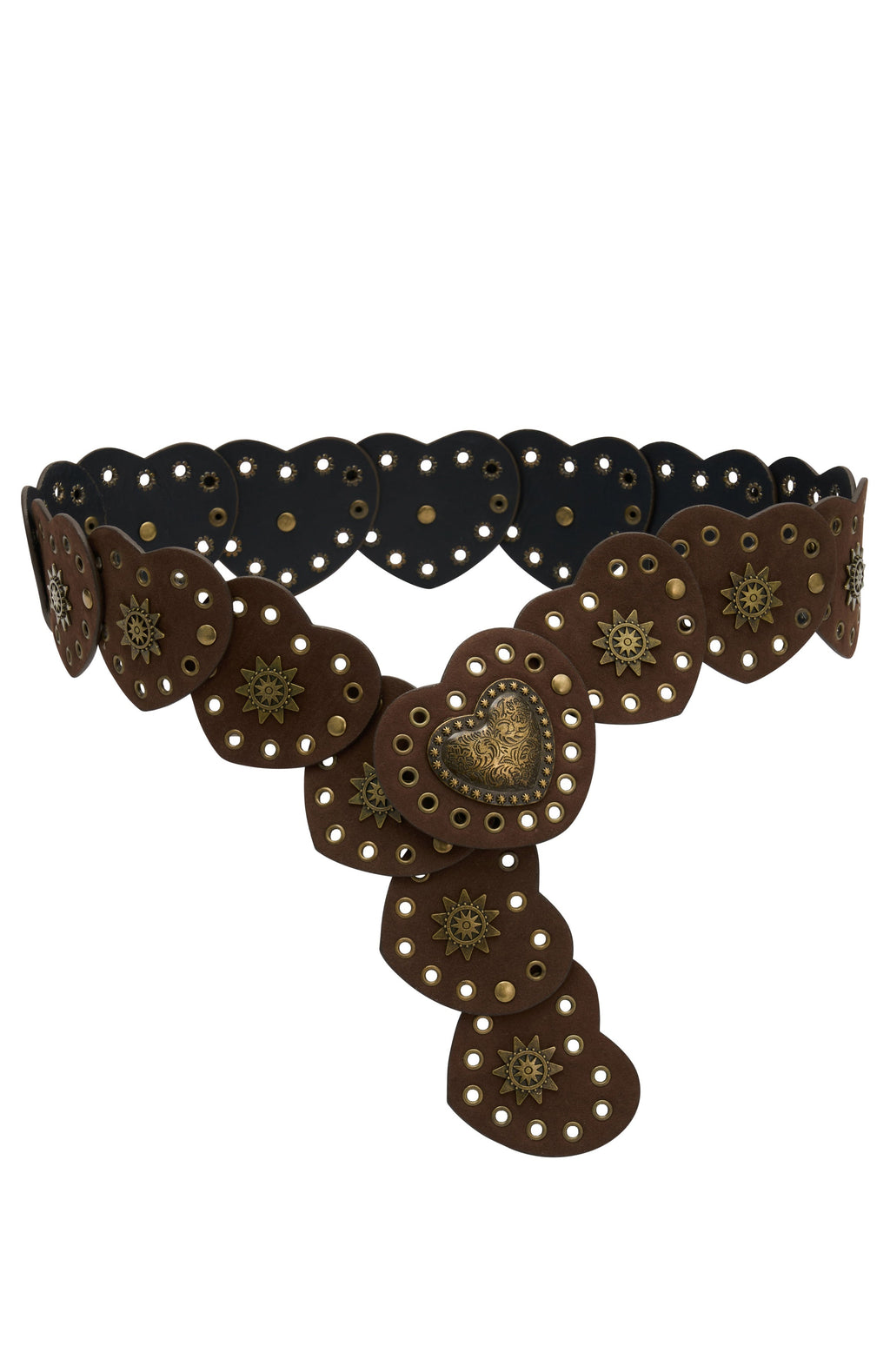 White Fox Carson Belt Chocolate/Gold