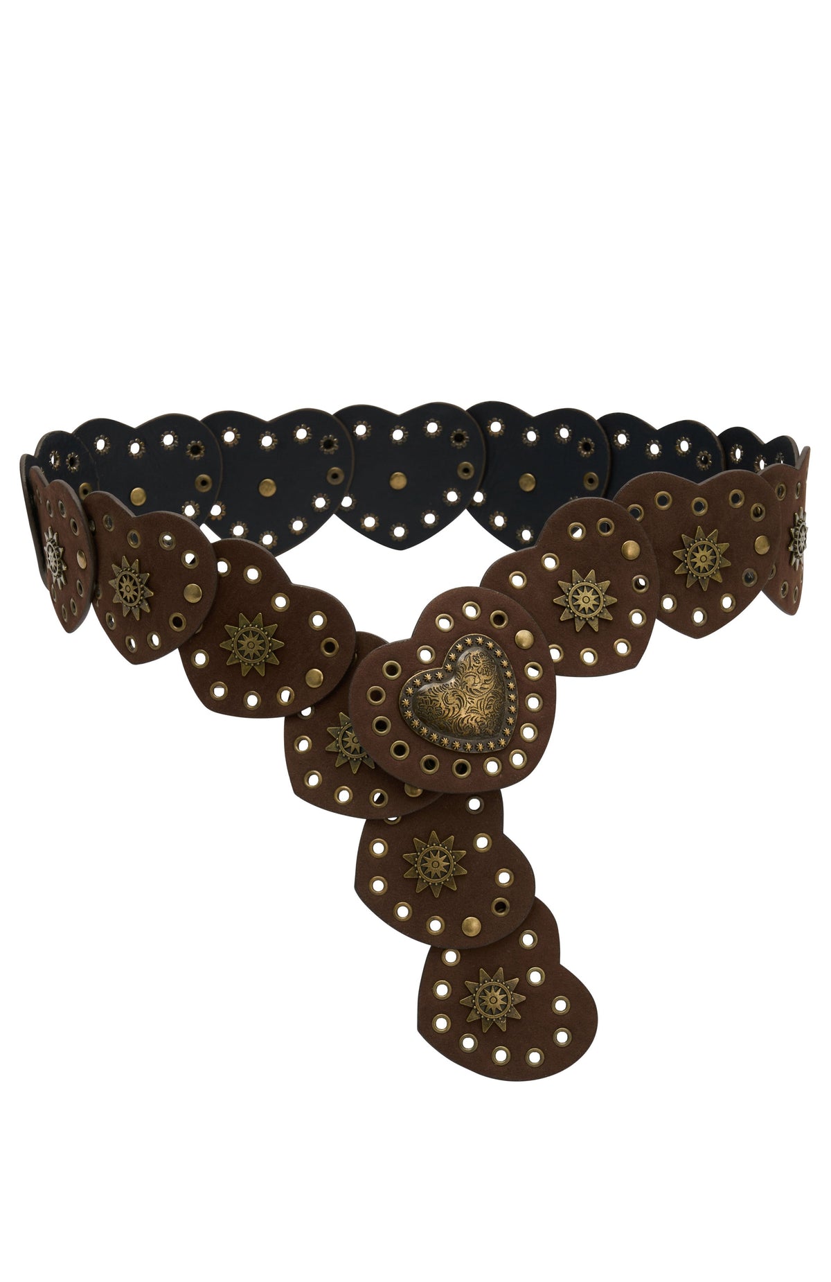 White Fox Carson Belt Chocolate/Gold