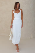 White Fox Sweet Glow Midi Dress White