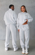 White Fox Core Classic Sweatpants Dark Grey Marle